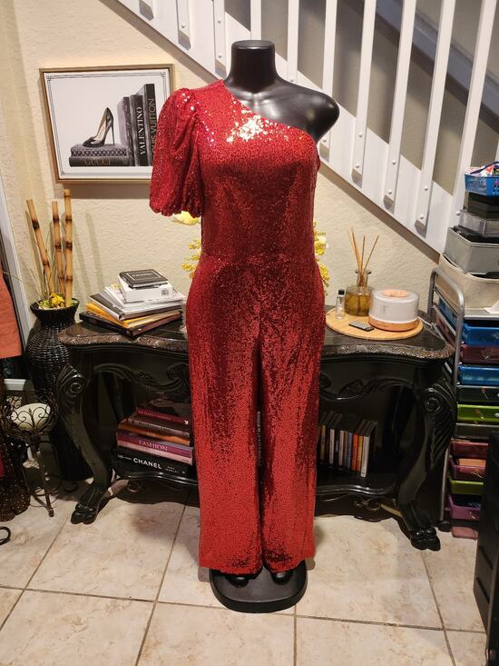 New York & Company Pants - New York & Company sequin jumpsuit size M NEW